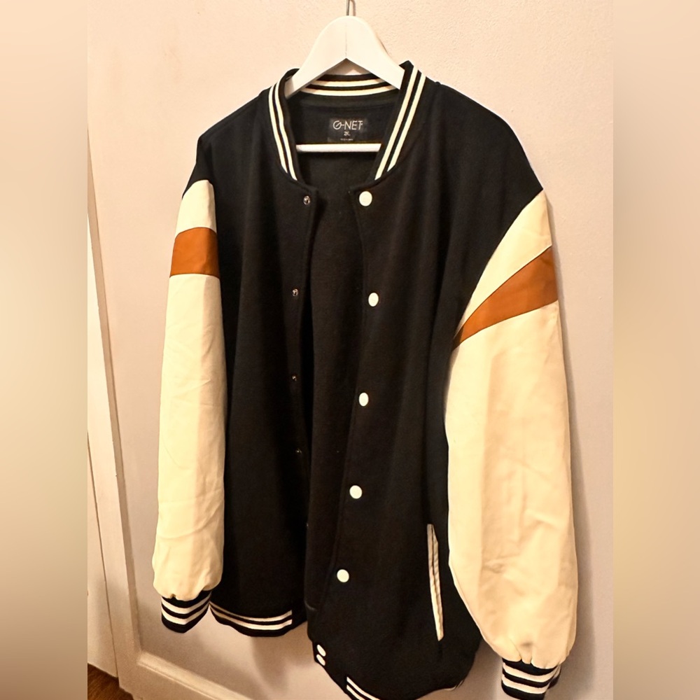 GNet 2XL Men’s Casual jacket blue,white & brown designs